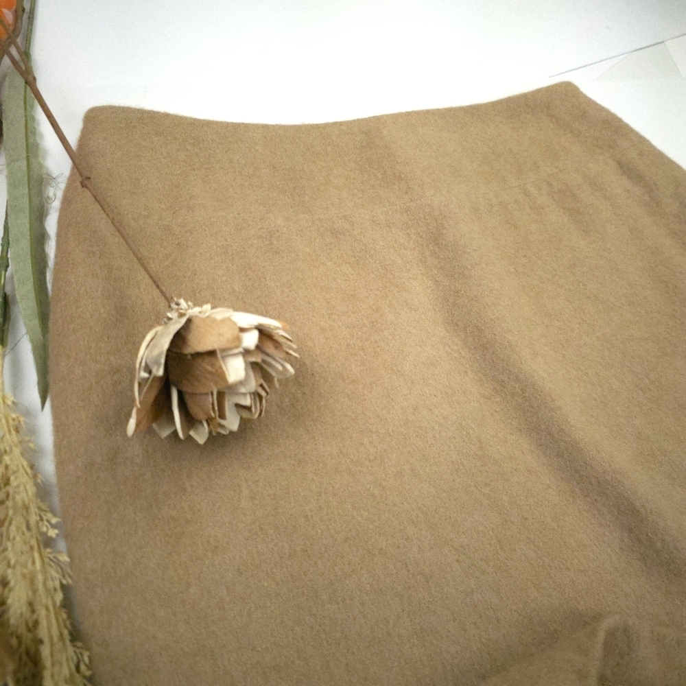 Talbots Camel Hair Elegant Tan Women's Skirt Sz 12 - Picture 8 of 11